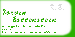 korvin bottenstein business card